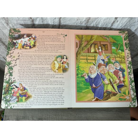 2004 Fairy Tale Jigsaw (6 fairy tale puzzles each page a puzzle.) Hardcover Book - Picture 4 of 10